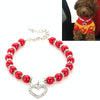 Pearl Pet Collar, Red, L (30cm + 5cm), Cats & Dogs
