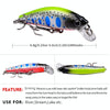 PROBEROS DW592 Sinking Minnow Lure Long Casting Fake Bait Bionic Plastic Hard Bait(Color B)