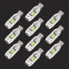 10 PCS T10 DC12V / 1W Car Clearance Light 5LEDs SMD-3030 Lamp Beads (Green Light)