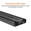 2pcs / Pair 10 inches 3-section Mute Cold Rolled Steel Sliding Drawer Slides Ball Slide Rail Length: 25cm