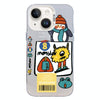 For iPhone 15 Plus Christmas Series PC Full Coverage Pattern Phone Case(CW049 White)