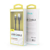 IVON CA88 12W 2.4A USB to 8 Pin Nylon Braid Fast Charge Data Cable, Cable Length: 1m (Black)