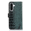 For Samsung Galaxy A56 5G Crocodile Top Layer Cowhide Leather Phone Case(Green)