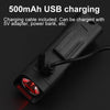 BENGGUO Bicycle Front Light Rechargeable Flashlight 3 Lighting Modes(Black)