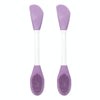 2pcs Dual Head Silicone Face Mask Brush Face Cleansing Massage Brush Mud Mask Applicator(Purple)