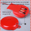 Christmas Wreath Timing Lighting Lights Door Decorations Pine Needle Ornaments Showcase(Red Flower)