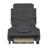 SATA 15 Pin Male to 4 Pin Female Adapter(Black)