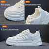 618 Spring Comfortable Breathable Sneakers Non-slip Sports Platform Casual Shoes, Size: 35(Beige Pink)