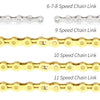 3 Pairs 12 Speed (Colorful) ZH405 Mountain Road Bicycle Chain Magic Buckle Chain Quick Release Buckle
