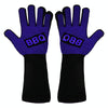1 Pair High Temperature Resistant Silicone BBQ Gloves  Anti-Scalding Gloves(BBQ Blue)