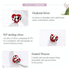 S925 Sterling Silver Red Heart Boy Girl Beads DIY Bracelet Necklace Accessories