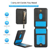 For Samsung Galaxy Z Fold4 Zipper Wallet Split MagSafe Leather Back Phone Case(Black)