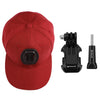 PULUZ Baseball Hat with J-Hook Buckle Mount & Screw for GoPro, DJI OSMO Action and Other Action Cameras(Red)