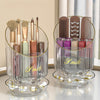Large Capacity Rotating Makeup Brush Holder Cosmetic Organizer Lipstick Eyebrow Pencil Holder(Transparent)