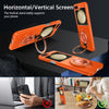 For Samsung Galaxy Z Flip5 360 Rotation Ring Holder MagSafe Shockproof PC Phone Case(Orange)