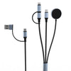 U33 1m PD100W USB-A / USB-C All in 1 Multifunctional Fast Charging Cable(Black Grey)