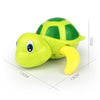 Cartoon Turtle Shape Clockwork Toy Babies Bathing Play Water Toy Children Educational Toy(Light Blue)