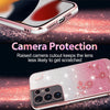 For Samsung Galaxy S21 Ultra 5G Gradient Glitter Flower All-inclusive Phone Case(Pink)