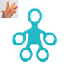 Humanoid Silicone Finger Puller Finger Force Wrist Exercise Pull Ring(Blue)