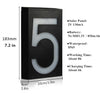 0.36W Solar Powered Wall Mount 6 LEDs Lighting Doorplate Lamp House Number Porch Lights with Solar Pannel(7)