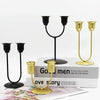Small U Black U-shaped Iron Candle Holder Home Dinner Romantic Candle Holder Ornament