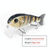 With Tongue Plate 3 Section Bionic Fish Lua Sea Fishing Freshwater Universal Floating Fake Bait(LK088-03)