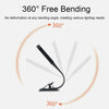 USB Charging Stepless Dimming LED Clip Light Dormitory Bedside Magnetic Reading Lamp(Black)