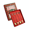 4pcs /Pack Christmas Stainless Steel Spoon And Fork Star Pendant Cutlery Gift Set, Specification: 304 Spoon Fork