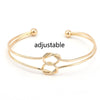 Punk Simple Double Knot Loop Metal Chain Bracelet Bohemian Retro Jewelry