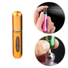 Portable Mini Aluminum Refillable Perfume Bottle Spray Empty Cosmetic Containers Atomizer, Capacity:5ml(Gold)