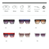 Women Oversized Square Frame Sunglasses Gradient Shades Sun Glasses(C6)