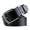 Dandali L8026 Men Casual Antique Alloy Buckle Leather Belt Waistband, Size: 110-125cm (Black)