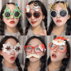 Christmas Weird Glasses Personalized Christmas Hair Clip, Color: Large Oh Christmas Hat