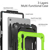 For Samsung Galaxy Tab S9 / S9 FE Silicone + PC Tablet Case(Yellow Green+Black)