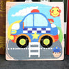 5 PCS KBX-017 Children Wooden Picture Puzzle Baby Early Education Toys(Police Car)