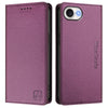For iPhone SE 2024 RC01 Dual-Folded Magnetic Suction RFID Leather Phone Case(Violet)