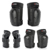 WEISOK 6 in 1 Roller Skating Protective Gear Skating Skate Skateboard Anti-Fall Knee Pads Set, Specification: M 40-60kg(Black)