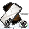 For Samsung Galaxy S24+ 5G Starry Sky Solid Color Shockproof TPU Clear PC Phone Case(Black)