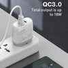 LDNIO Q229 QC3.0 / PD20W USB + Type-C Fast Charger with 1m Type-C to 8 Pin Cable, Plug Type:UK Plug(White)