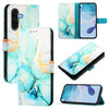 For Samsung Galaxy A56 5G PT003 Marble Pattern Flip Leather Phone Case(Green)