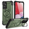For Samsung Galaxy A13 5G Lens Holder MagSafe Phone Case(Army Green)
