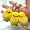 2 PCS Duckling Pendant Water Mink Chick Keychain Real Hair Pendant Bag Accessories Small Jewelry(Mink Hair)