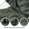 Men Casual Youth Full Zip Hooded Rainproof Jacket, Size: L(Khaki)