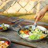 Outdoor Camping Stainless Steel Binaural Pans(24cm)