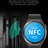 KT62 1.36 inch TFT Round Screen Smart Watch Supports Bluetooth Call/Blood Oxygen Monitoring, Strap:Leather Strap(Silver)