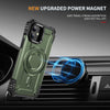 For iPhone 12 Lens Holder MagSafe Phone Case(Army Green)