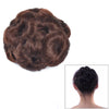 Wig Ball Head Flower Hairpin Hair Bag Wig Headband for Bride(Coffee)