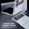 For Samsung Galaxy Z Flip4 lce Folding Series Integrated Clear PC Phone Case(Purple)