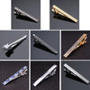 Brass Polished Gum Pattern Business Men Tie Clip, Color: Black White Violin