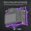 For Sony A7R5 / A7M4 PULUZ Metal Camera Cage Stabilizer Rig with Handle (Purple)